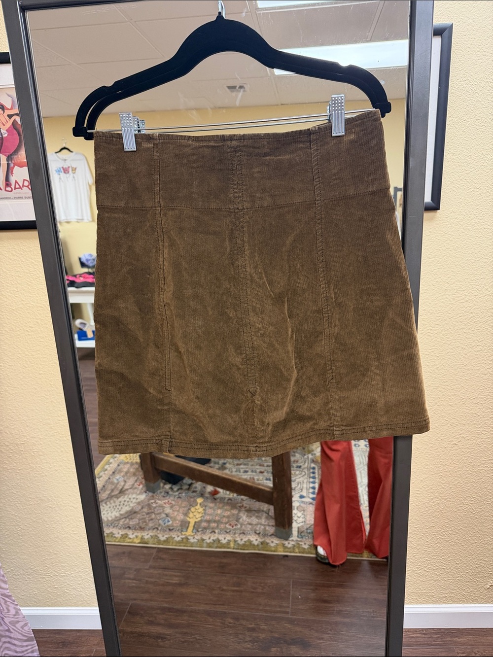Free People Brown Corduroy Mini Skirt